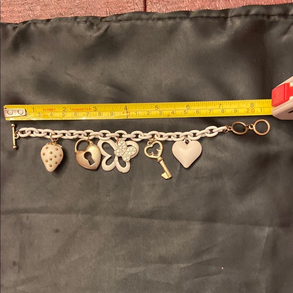 White and Silver Charm Bracelet - Picture 2 of 8